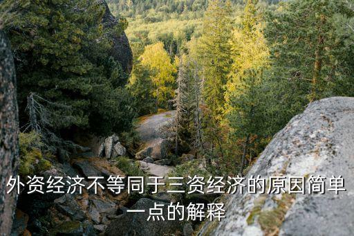 外資經(jīng)濟(jì)不等同于三資經(jīng)濟(jì)的原因簡單一點的解釋