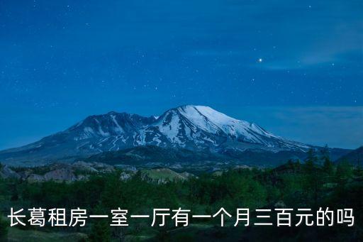 長(zhǎng)葛租房一室一廳有一個(gè)月三百元的嗎