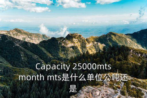 mts是什么單位，Capacity 25000mtsmonth mts是什么單位公噸還是