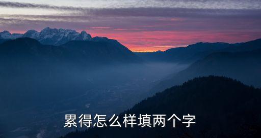 累得怎么樣填兩個字