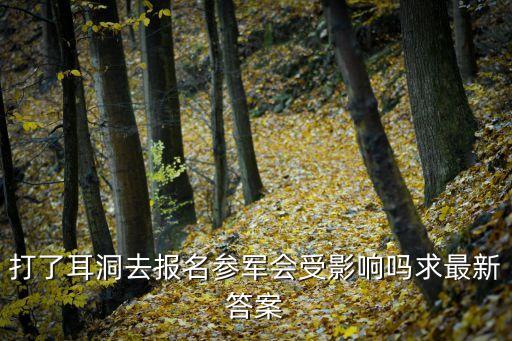打耳洞影響當兵嗎，打了耳洞去報名參軍會受影響嗎求最新答案