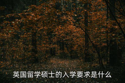 英國留學(xué)碩士的入學(xué)要求是什么