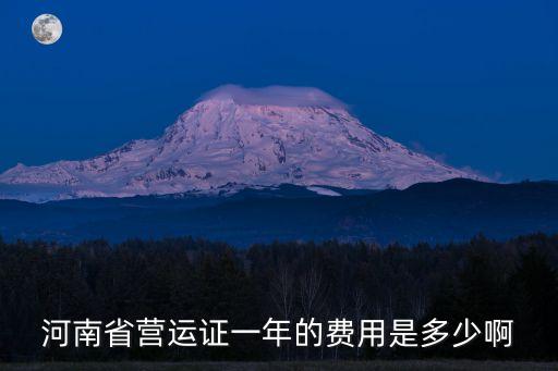 營(yíng)運(yùn)證一年要交多少錢(qián)，河南省營(yíng)運(yùn)證一年的費(fèi)用是多少啊