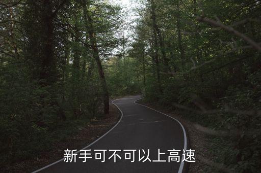 新手可不可以上高速