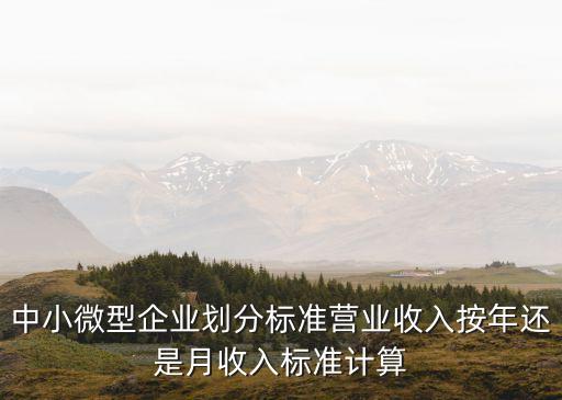 中小微，中小微型企業(yè)劃分標(biāo)準(zhǔn)營(yíng)業(yè)收入按年還是月收入標(biāo)準(zhǔn)計(jì)算