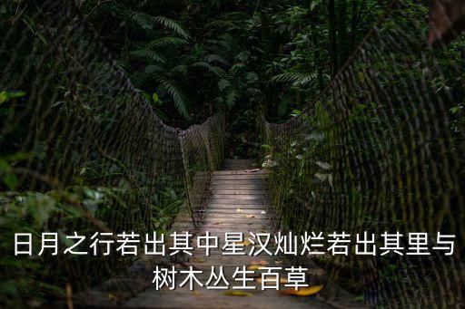 日月之行若出其中星漢燦爛若出其里與樹木叢生百草