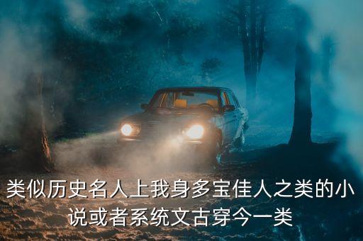 類似歷史名人上我身多寶佳人之類的小說或者系統(tǒng)文古穿今一類