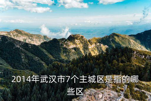 武漢主城區(qū)，2014年武漢市7個(gè)主城區(qū)是指的哪些區(qū)