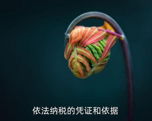 依法納稅的憑證和依據(jù)