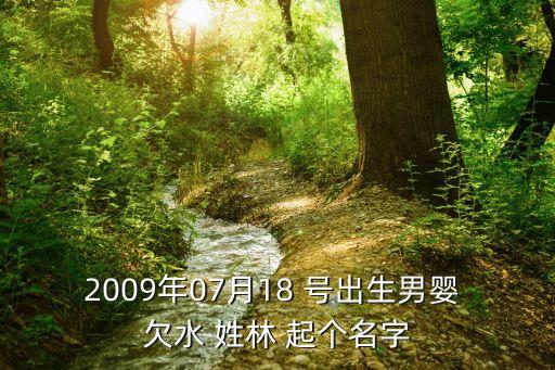 林海華，2009年07月18 號出生男嬰 欠水 姓林 起個名字
