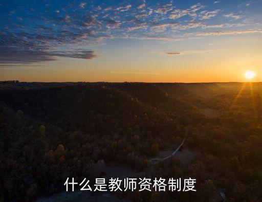教師資格條例，什么是教師資格制度