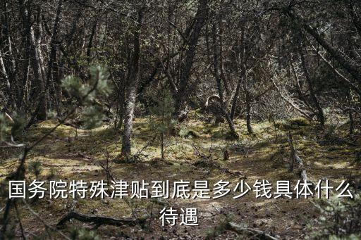 政府特殊津貼，國務(wù)院特殊津貼到底是多少錢具體什么待遇