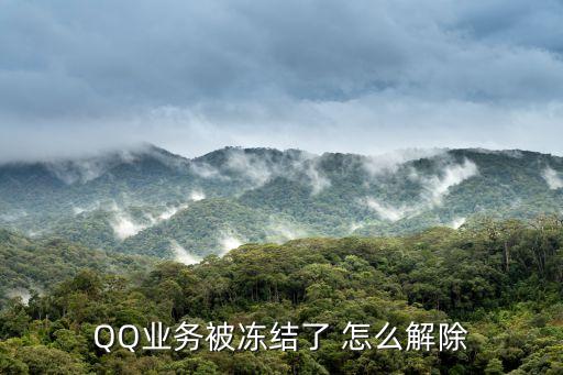 QQ業(yè)務(wù)被凍結(jié)了 怎么解除
