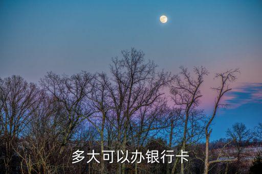 多大可以辦銀行卡