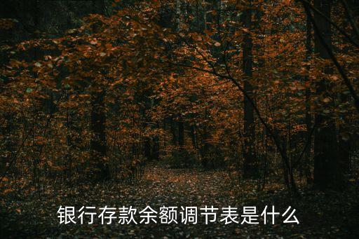 余額調(diào)節(jié)表，銀行存款余額調(diào)節(jié)表是什么啊