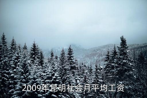 2009年昆明社會月平均工資