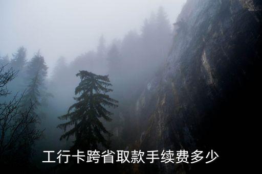工行卡跨省取款手續(xù)費(fèi)多少