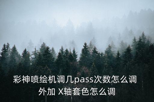 彩神噴繪機(jī)調(diào)幾pass次數(shù)怎么調(diào) 外加 X軸套色怎么調(diào)