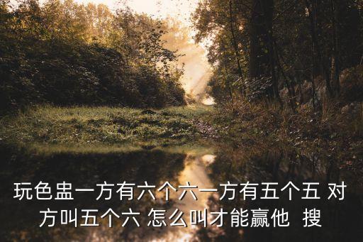 玩色盅一方有六個六一方有五個五 對方叫五個六 怎么叫才能贏他  搜