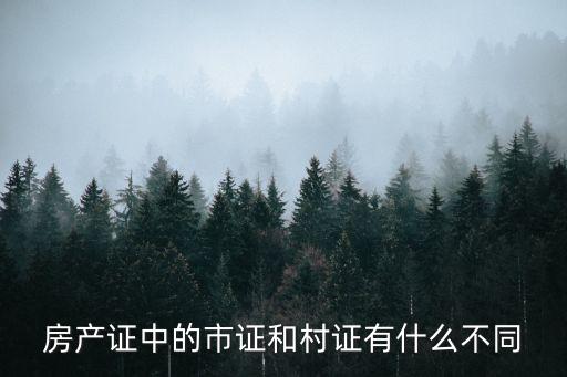 村證和市證的區(qū)別，村證和市證有什么區(qū)別