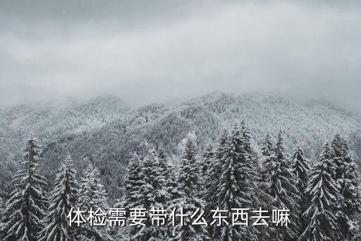 體檢要帶什么東西，體檢要帶什么東西去
