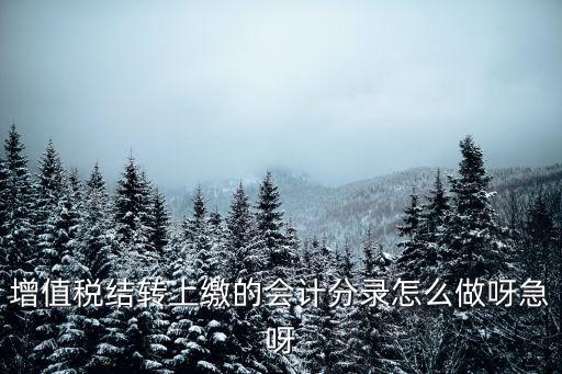 增值稅結(jié)轉(zhuǎn)上繳的會(huì)計(jì)分錄怎么做呀急呀