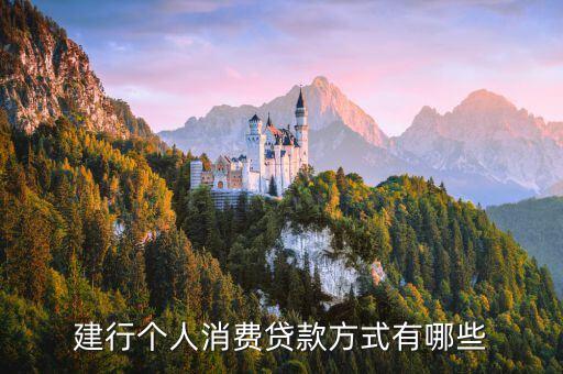建行個(gè)人消費(fèi)貸款方式有哪些