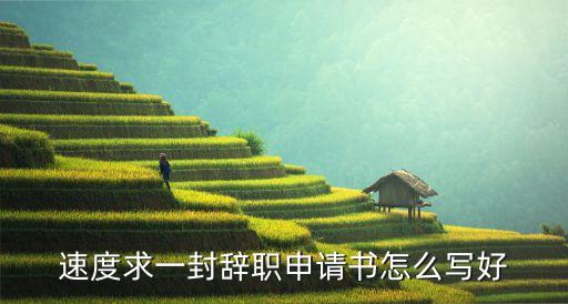 申請辭職書，速度求一封辭職申請書怎么寫好