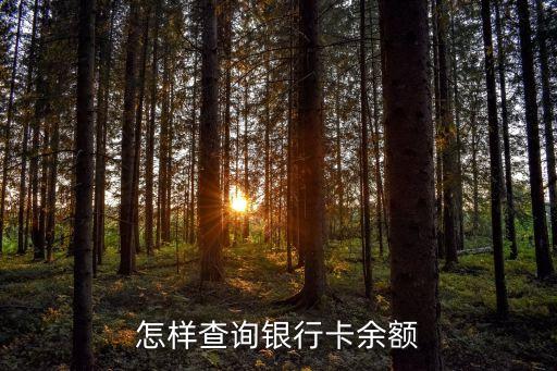 怎么查詢銀行卡里的余額，怎樣查詢銀行卡余額