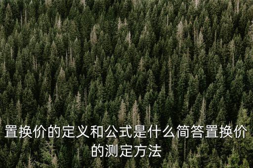 置換價的定義和公式是什么簡答置換價的測定方法
