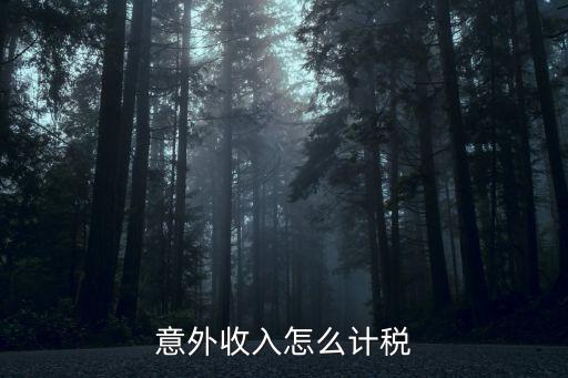 意外所得稅稅率，意外收入怎么計(jì)稅