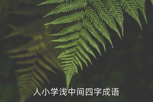 人小，人小學淺中間四字成語