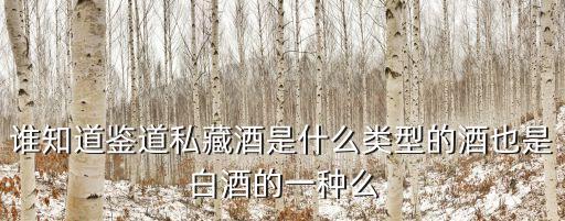 誰(shuí)知道鑒道私藏酒是什么類型的酒也是白酒的一種么