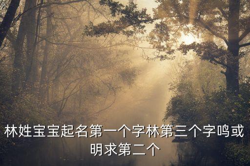 林姓寶寶起名第一個字林第三個字鳴或明求第二個