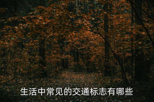 生活中常見的交通標志有哪些