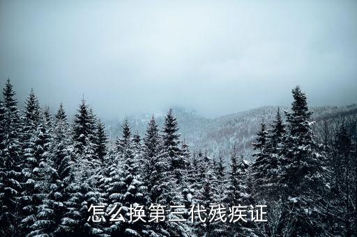第三代殘疾人證，辦理第三代殘疾人證卡需要什么