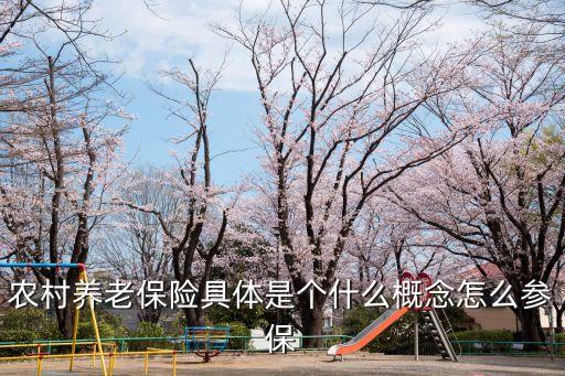 農(nóng)村養(yǎng)老保險具體是個什么概念怎么參保