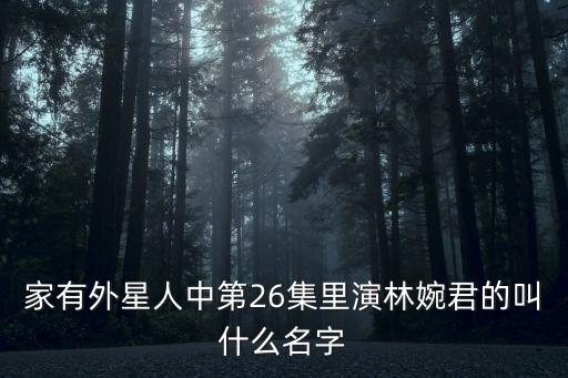 家有外星人中第26集里演林婉君的叫什么名字