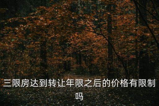 三限房，張家灣三定三限安罟房是什么意思
