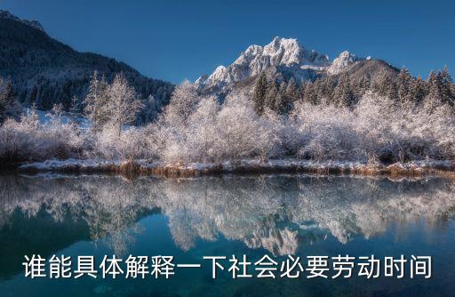 誰(shuí)能具體解釋一下社會(huì)必要?jiǎng)趧?dòng)時(shí)間