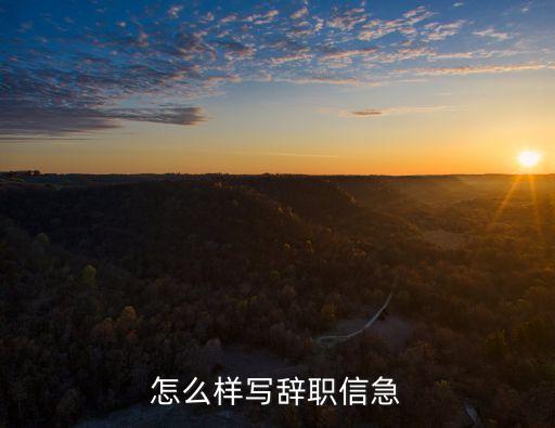 怎么樣寫辭職信急