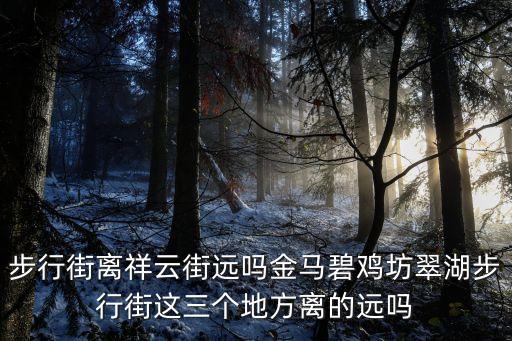 步行街離祥云街遠嗎金馬碧雞坊翠湖步行街這三個地方離的遠嗎