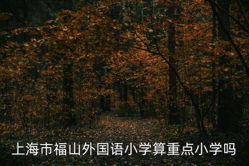 上海市福山外國(guó)語(yǔ)小學(xué)算重點(diǎn)小學(xué)嗎