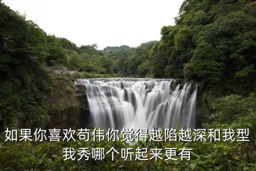 如果你喜歡茍偉你覺得越陷越深和我型我秀哪個(gè)聽起來(lái)更有