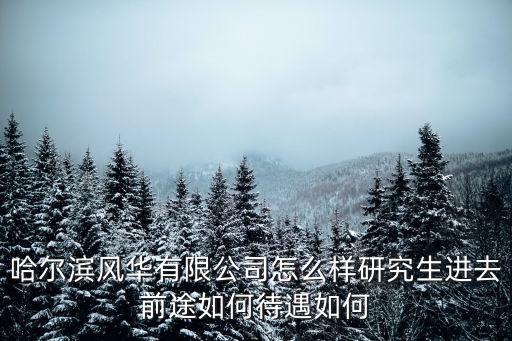 哈爾濱風(fēng)華有限公司怎么樣研究生進(jìn)去前途如何待遇如何