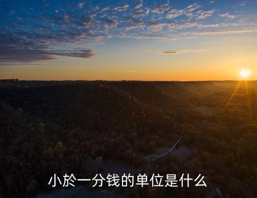 小於一分錢的單位是什么