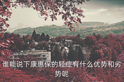 誰(shuí)能說下康惠保的輕癥有什么優(yōu)勢(shì)和劣勢(shì)呢