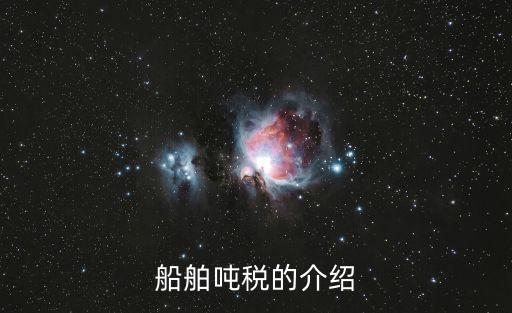 船舶噸稅，船舶噸稅的名詞解釋