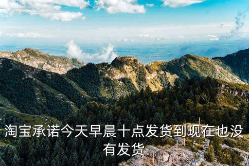 淘寶承諾今天早晨十點(diǎn)發(fā)貨到現(xiàn)在也沒(méi)有發(fā)貨