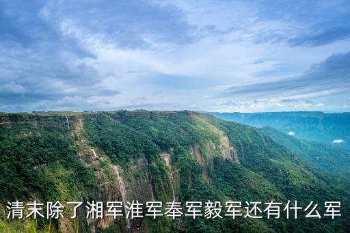 清末除了湘軍淮軍奉軍毅軍還有什么軍
